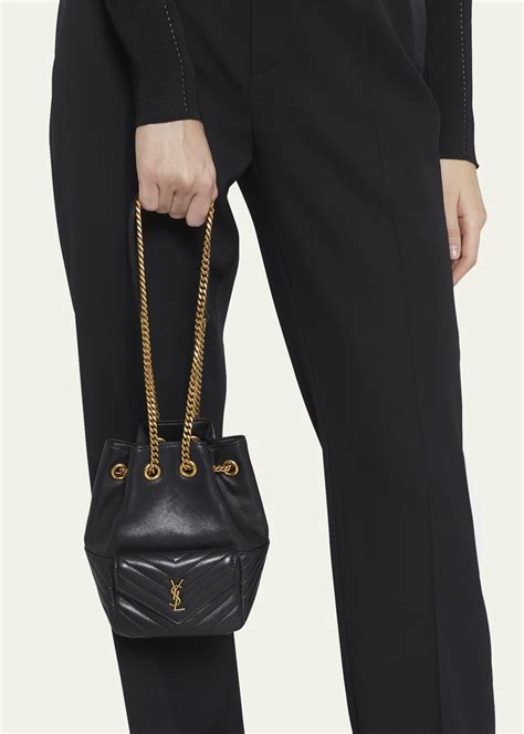 Saint LaurentJoe Mini YSL Bucket Bag with 